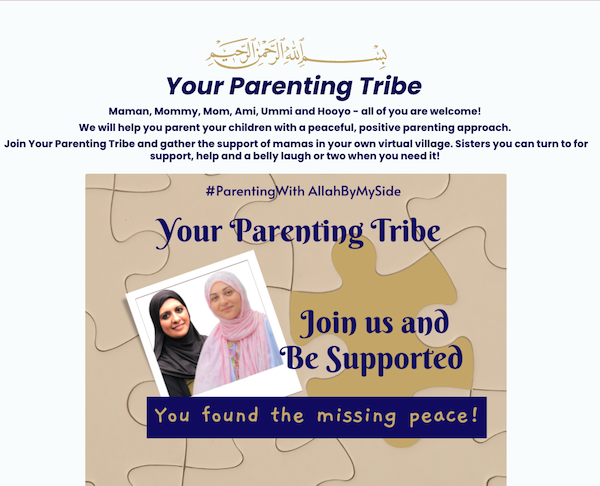 Your Parenting Tribe. Two women over a banner "You've found the missing piece!"