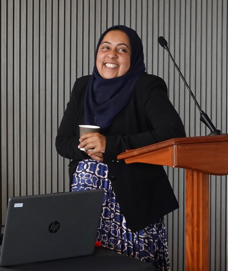 Digital British Islam, Prof Cheruvallil-Contractor, East London Mosque. May 2025. Photo: Yvonne Howard-Bunt