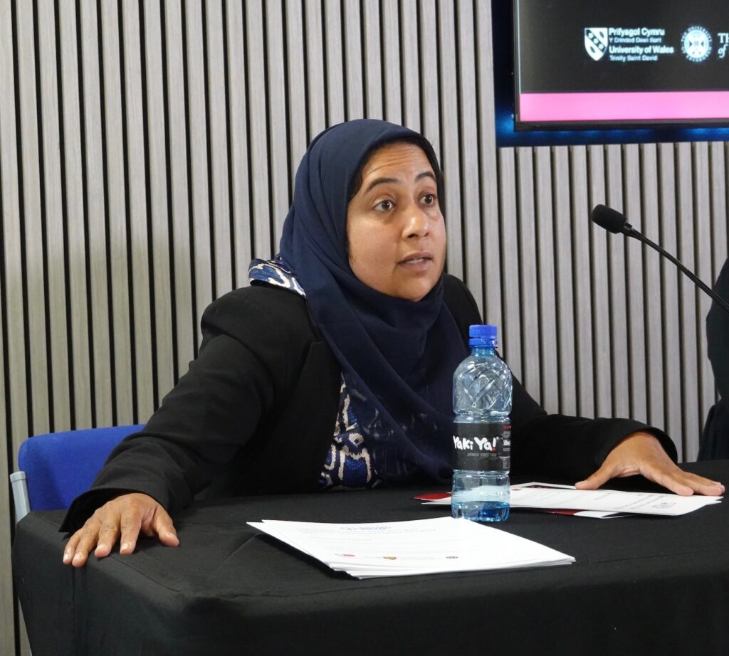 Digital British Islam, Prof Cheruvallil-Contractor, East London Mosque. May 2025. Photo: Yvonne Howard-Bunt