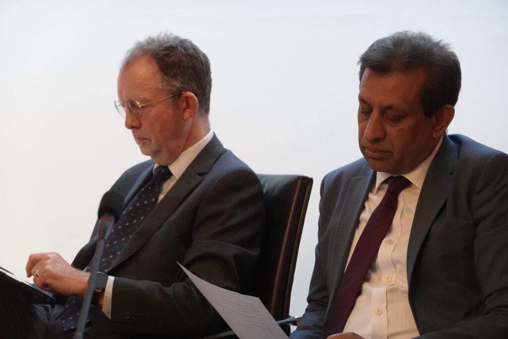 Foysol Choudhry MBE MSP and Prof. Gary R. Bunt. Scottish Parliament. 29 Apr 2025. Photo: Yvonne Howard-Bunt